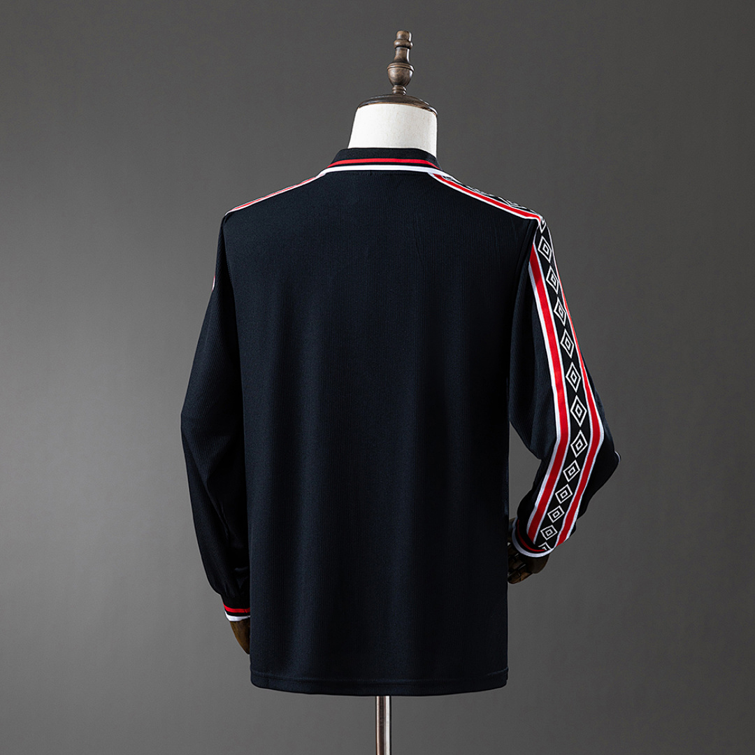 M-U 1998/99 Black Long Sleeve Retro Jersey S-XXL 7