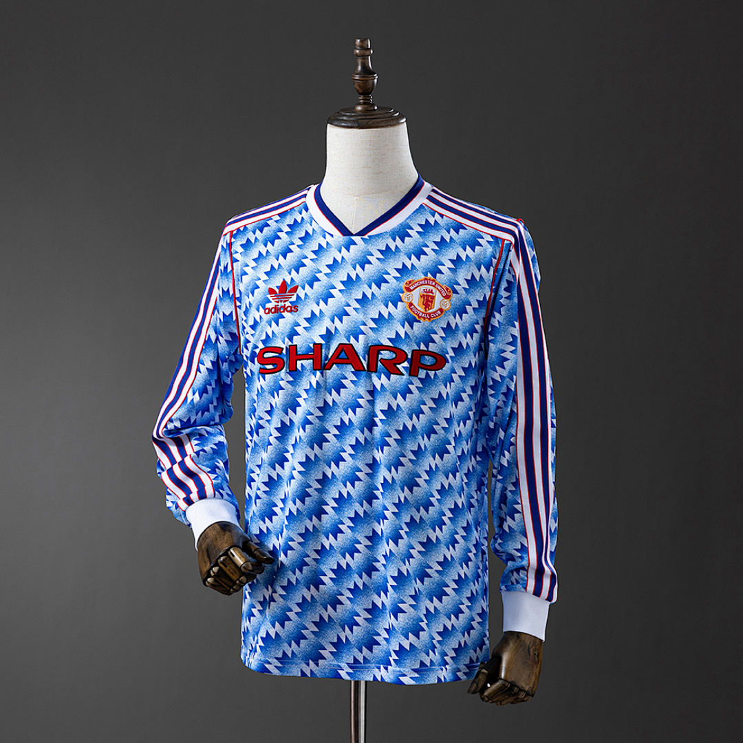 Retro Long Sleeve M-U 90/92 Away S-XXL 2