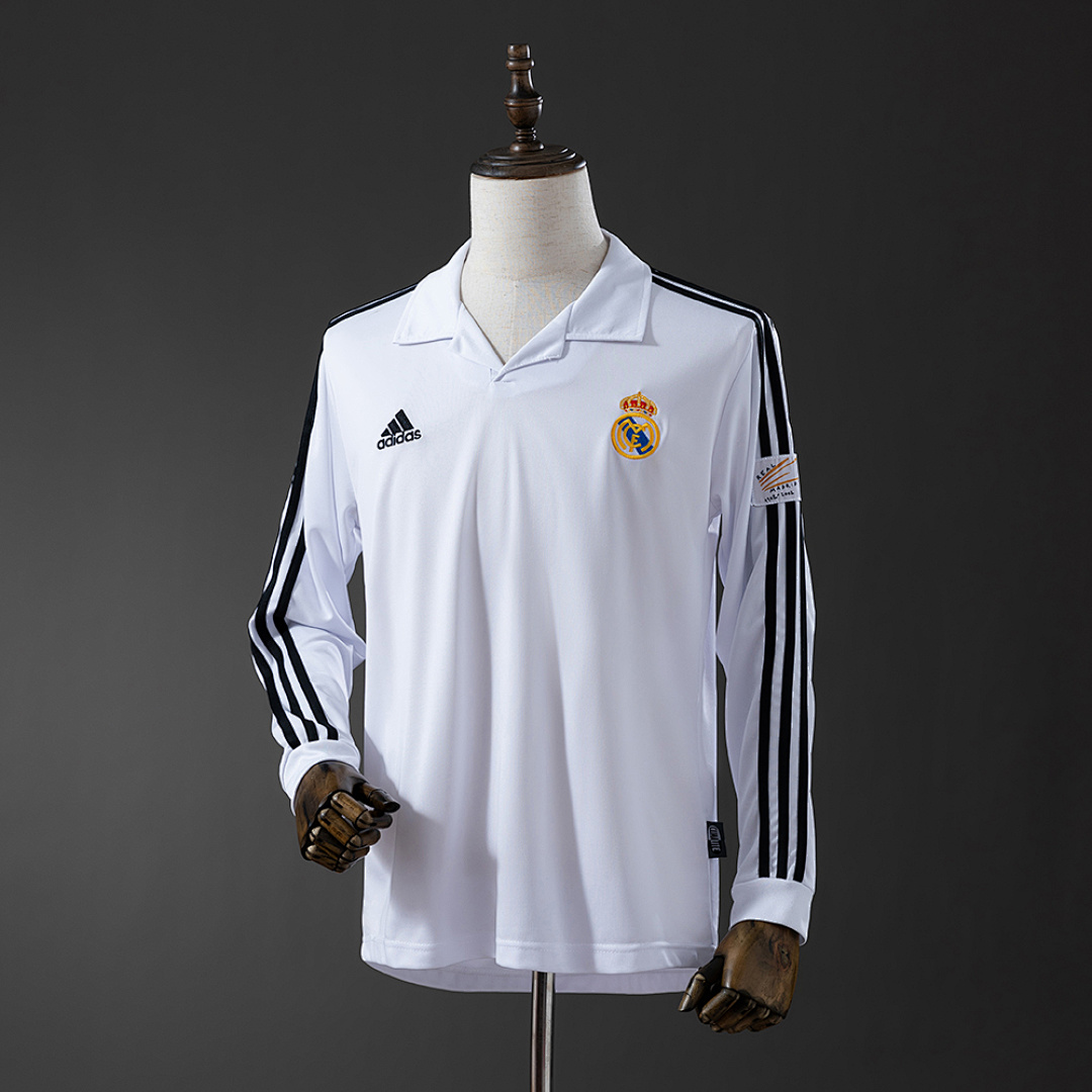 Real Madrid 2002/03 Home (UEFA Champions League) Long Sleeve Retro Jersey S-XXL 2