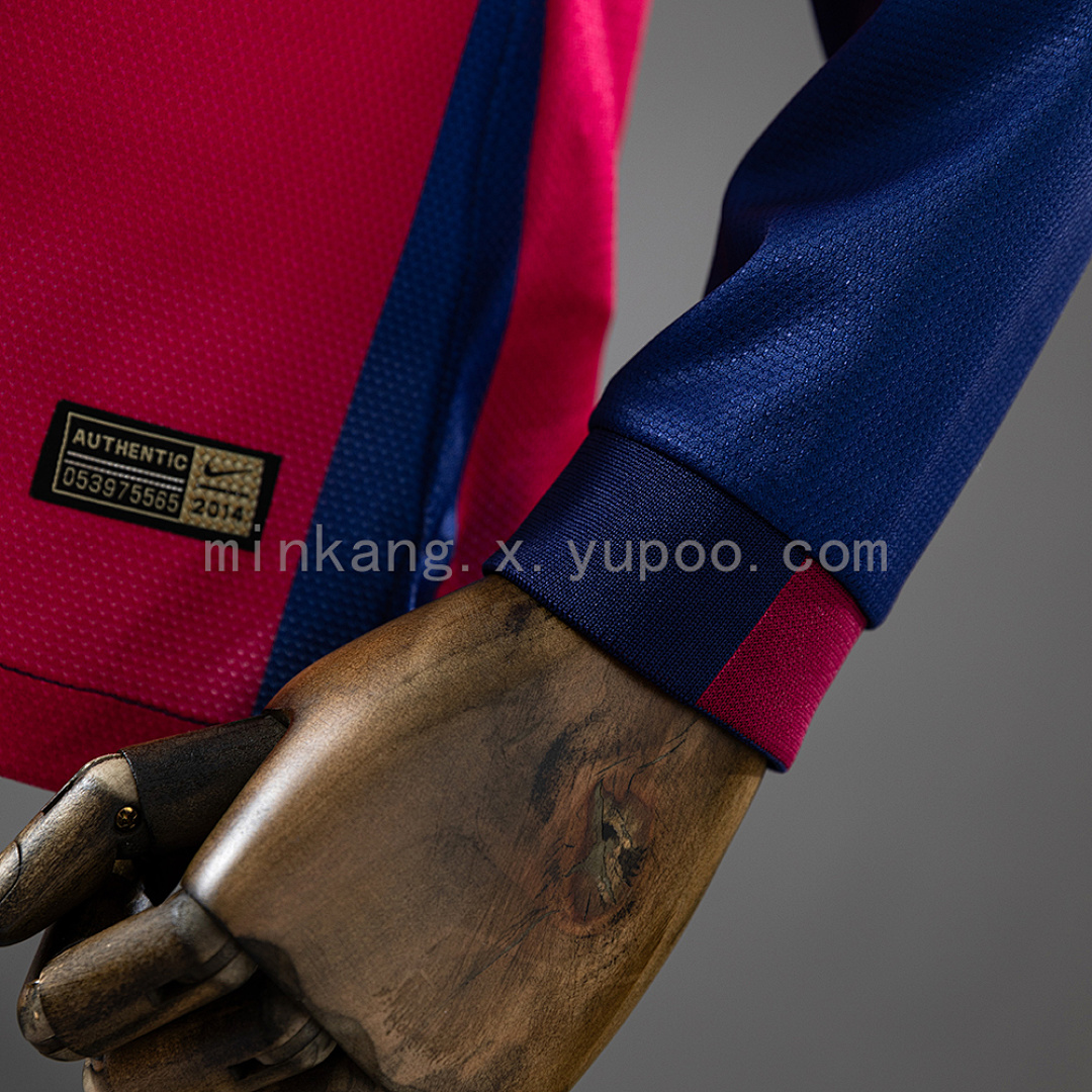 Barcelona 2014/15 Home Long Sleeve Retro Jersey S-XXL 8