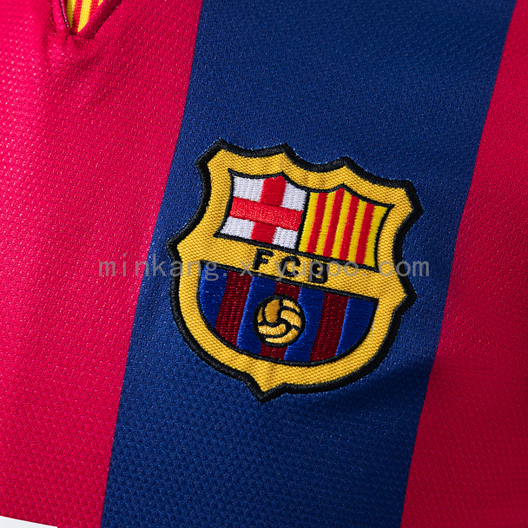 Barcelona 2014/15 Home Long Sleeve Retro Jersey S-XXL 6