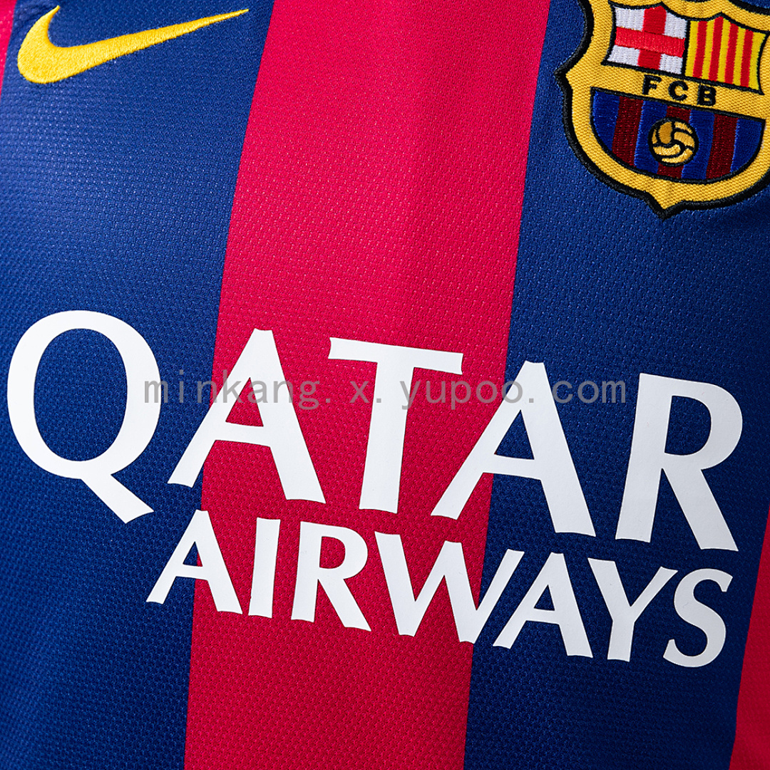 Barcelona 2014/15 Home Long Sleeve Retro Jersey S-XXL 5