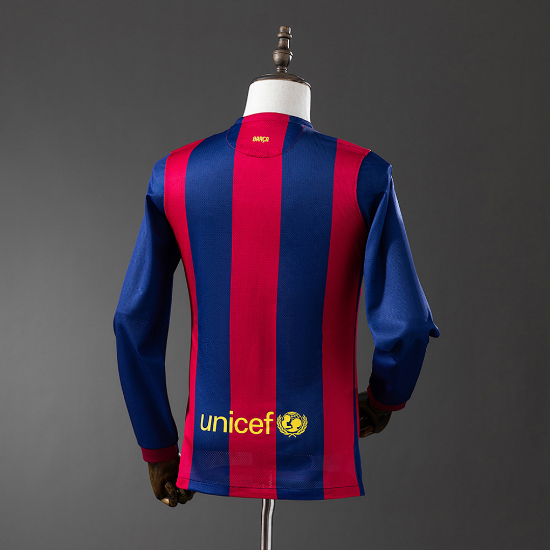 Barcelona 2014/15 Home Long Sleeve Retro Jersey S-XXL 3