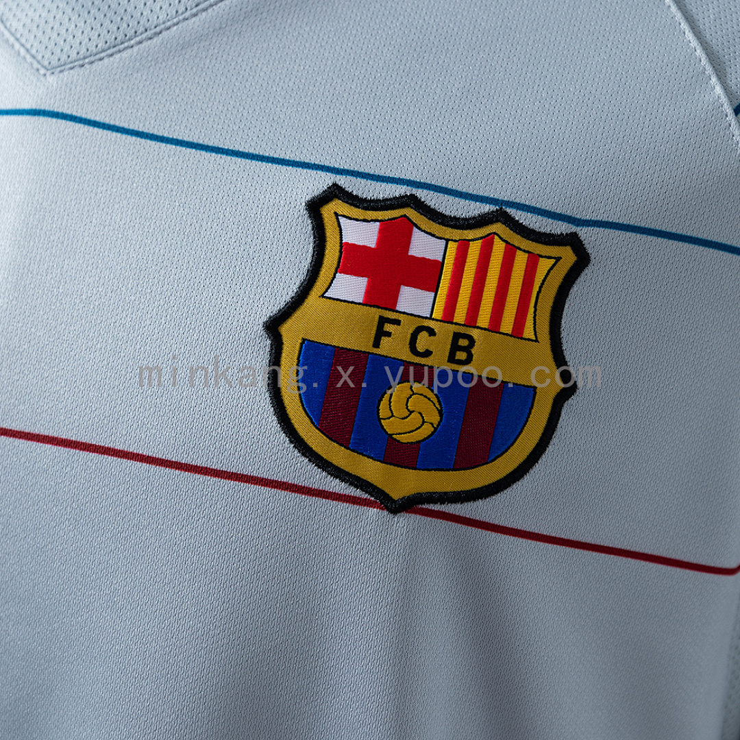 Barcelona 03/04 Away Retro Long Sleeve Jersey S-XXL 4