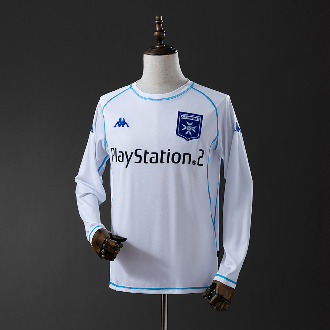Auxerre 03/04 Home Long Sleeve Retro Jersey S-XXL
