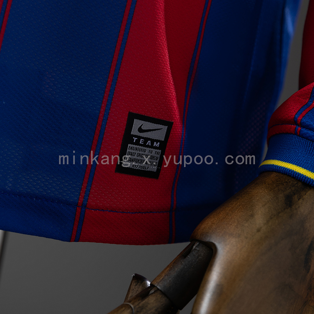 Barcelona 09/10 Home Long Sleeve Retro Jersey S-XXL 2