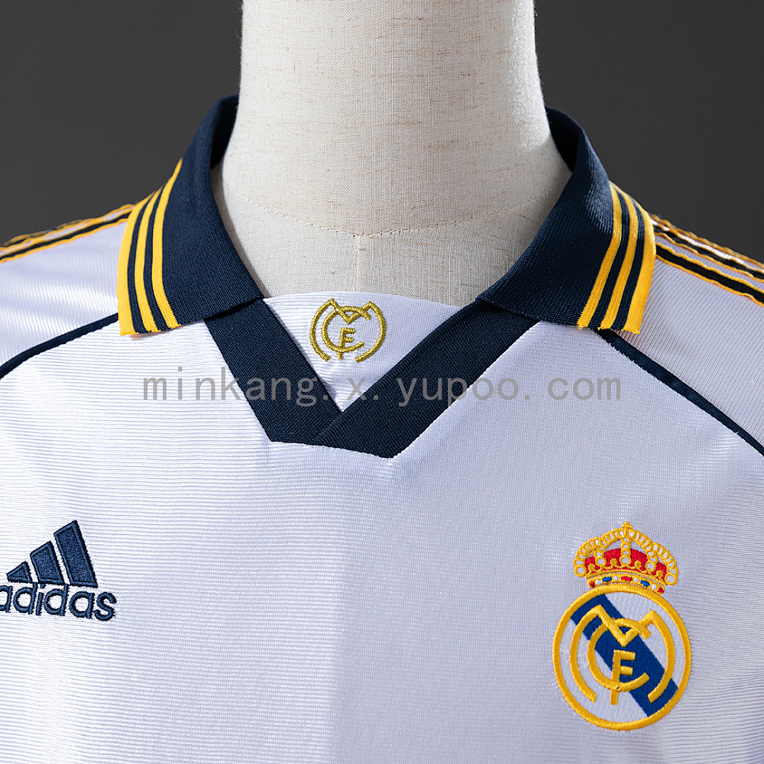 Real Madrid 98/00 Home Long Sleeve Retro Jersey S-XXL 6