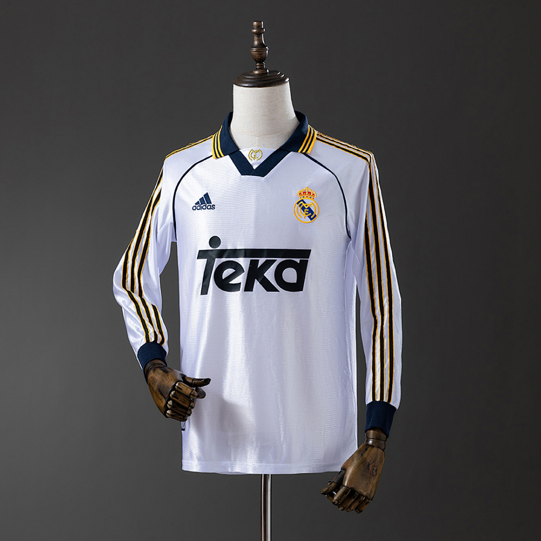 Real Madrid 98/00 Home Long Sleeve Retro Jersey S-XXL 8