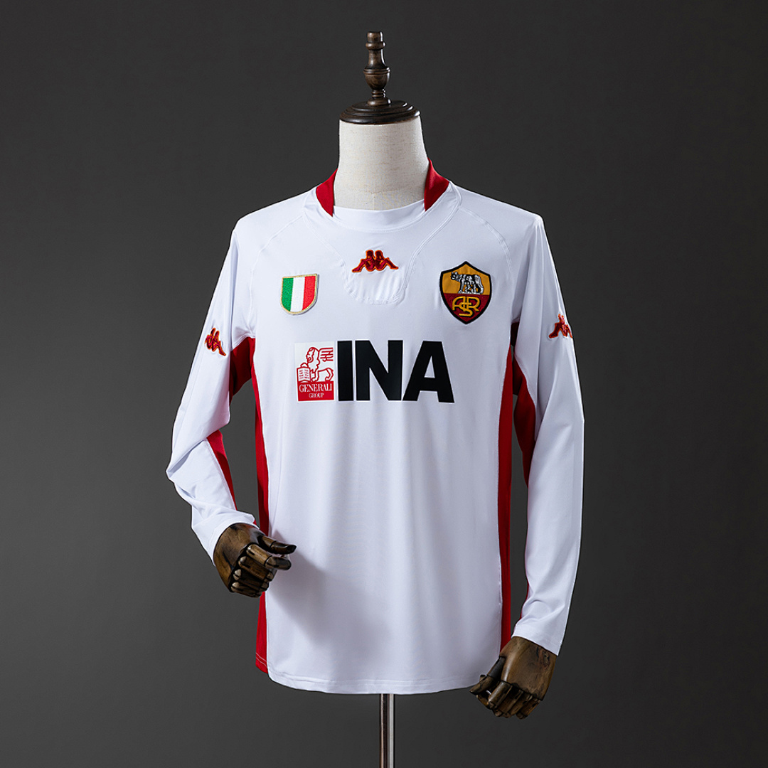 Roma 2001/02 Away Long Sleeve Retro Jersey S-XXL 2