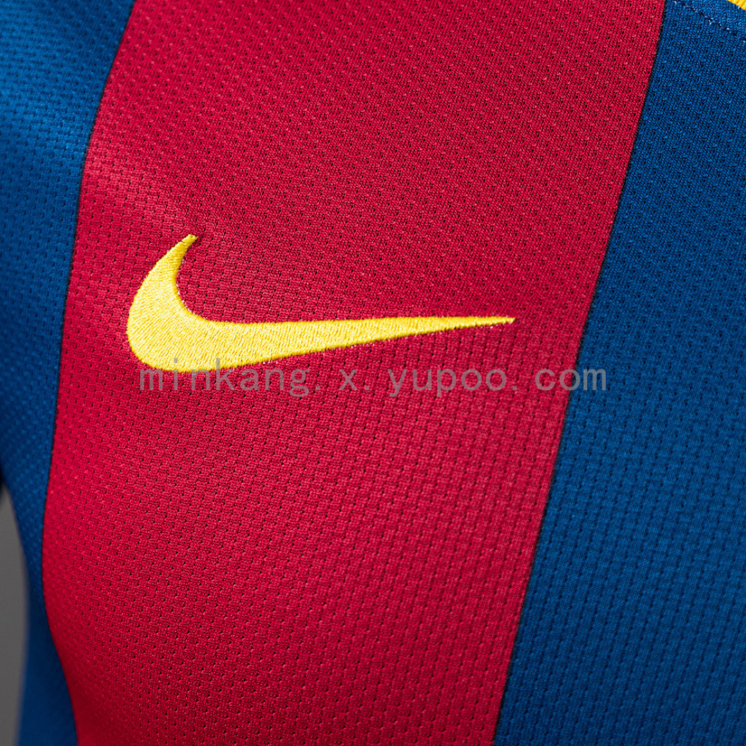 Barcelona 10/11 Home Long Sleeve Player Version Retro Jersey S-3XL 4
