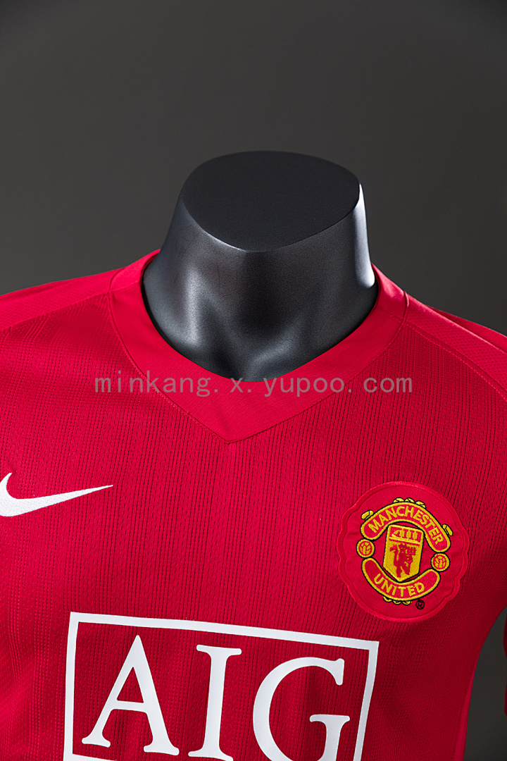 M-U 07/08 Home Player Version Retro Jersey S-3XL 6