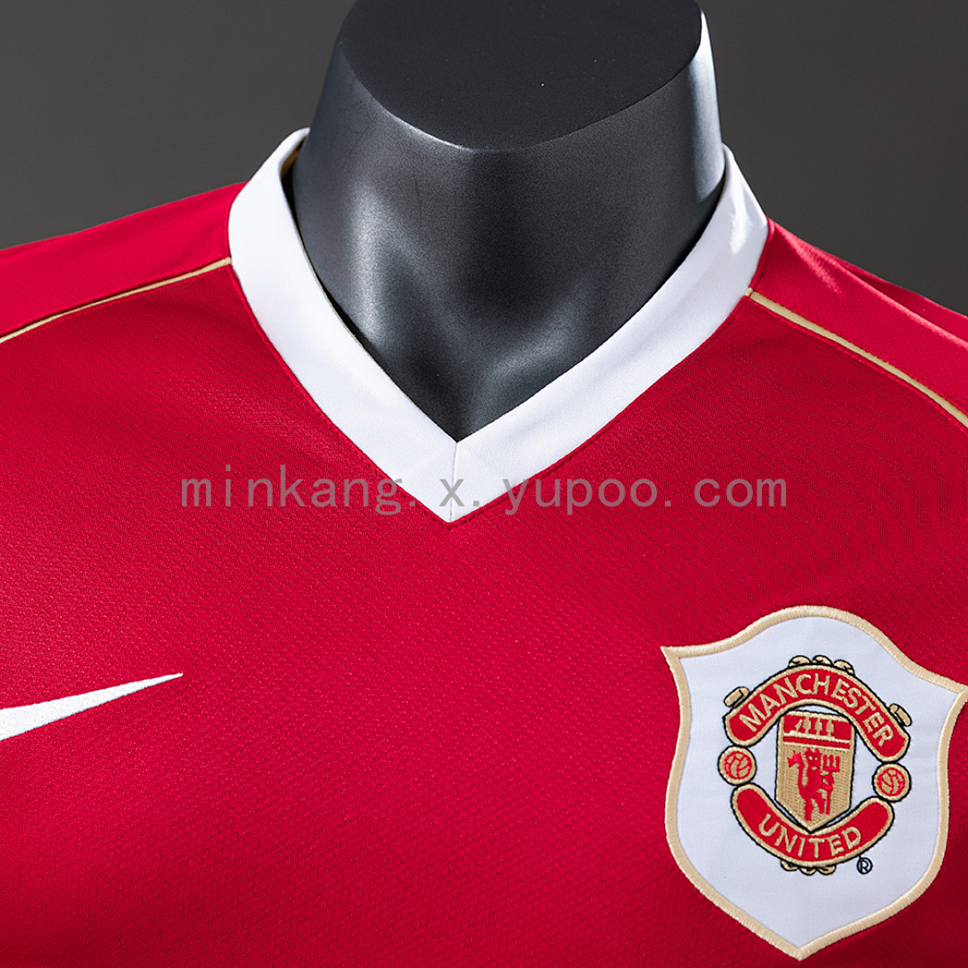 M-U 06/07 Home Player Version Retro Jersey S-3XL 7