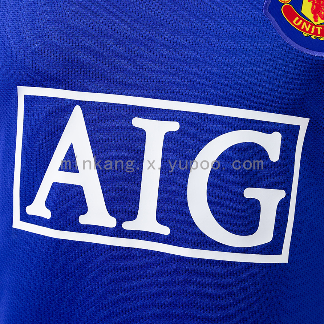 M-U 08/09 Third Away Long Sleeve Player Version Retro Jersey S-3XL 6