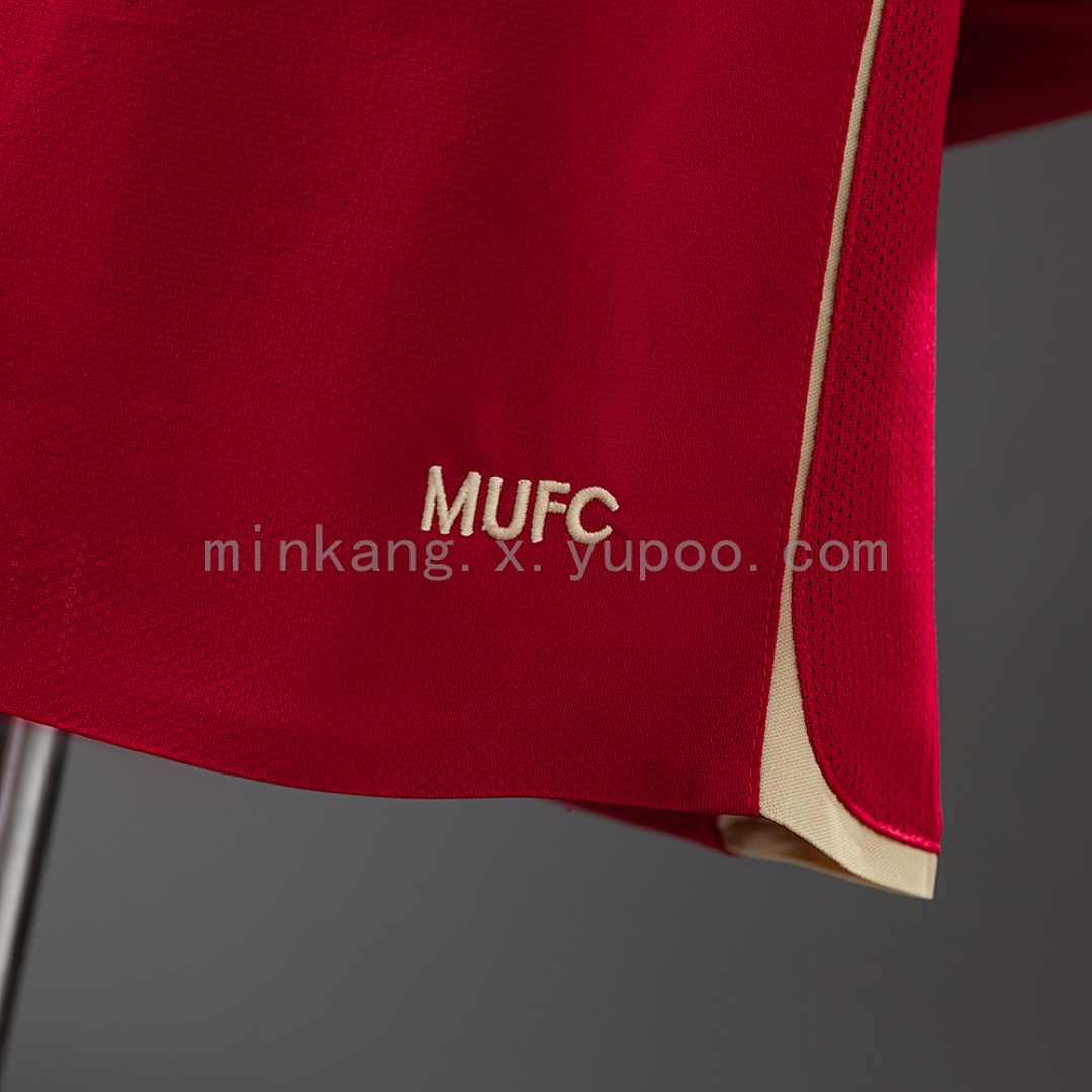 M-U 06/07 Home Long Sleeve Player Version Retro Jersey S-3XL 3