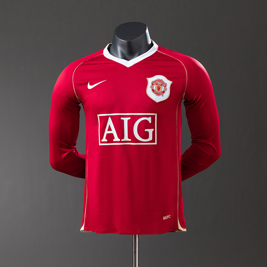 M-U 06/07 Home Long Sleeve Player Version Retro Jersey S-3XL 9