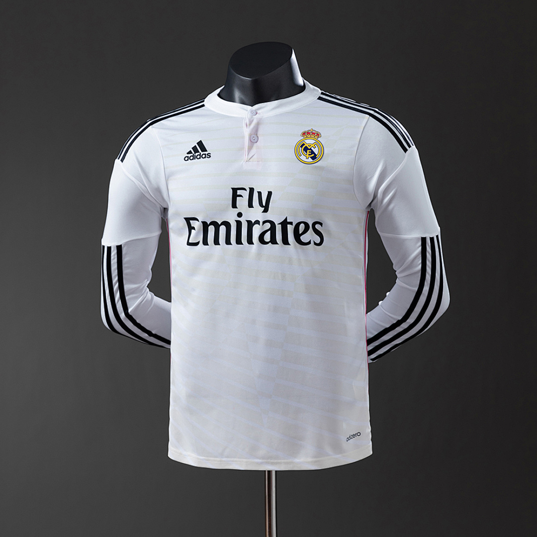 Real Madrid 14/15 Home Long Sleeve Player Version Retro Jersey S-3XL 9