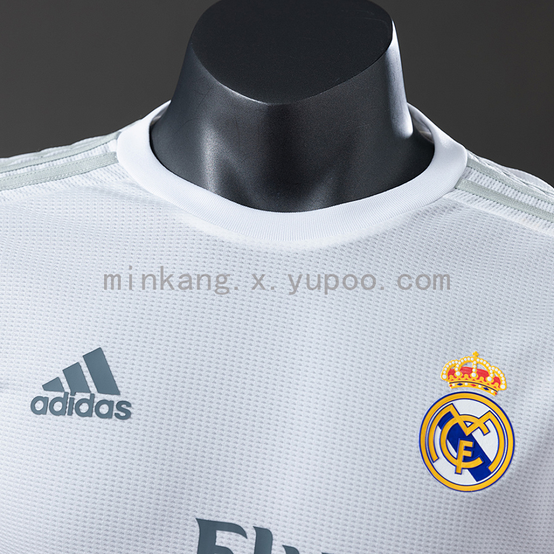 Real Madrid 15/16 Home Long Sleeve Player Version Retro Jersey S-3XL 8