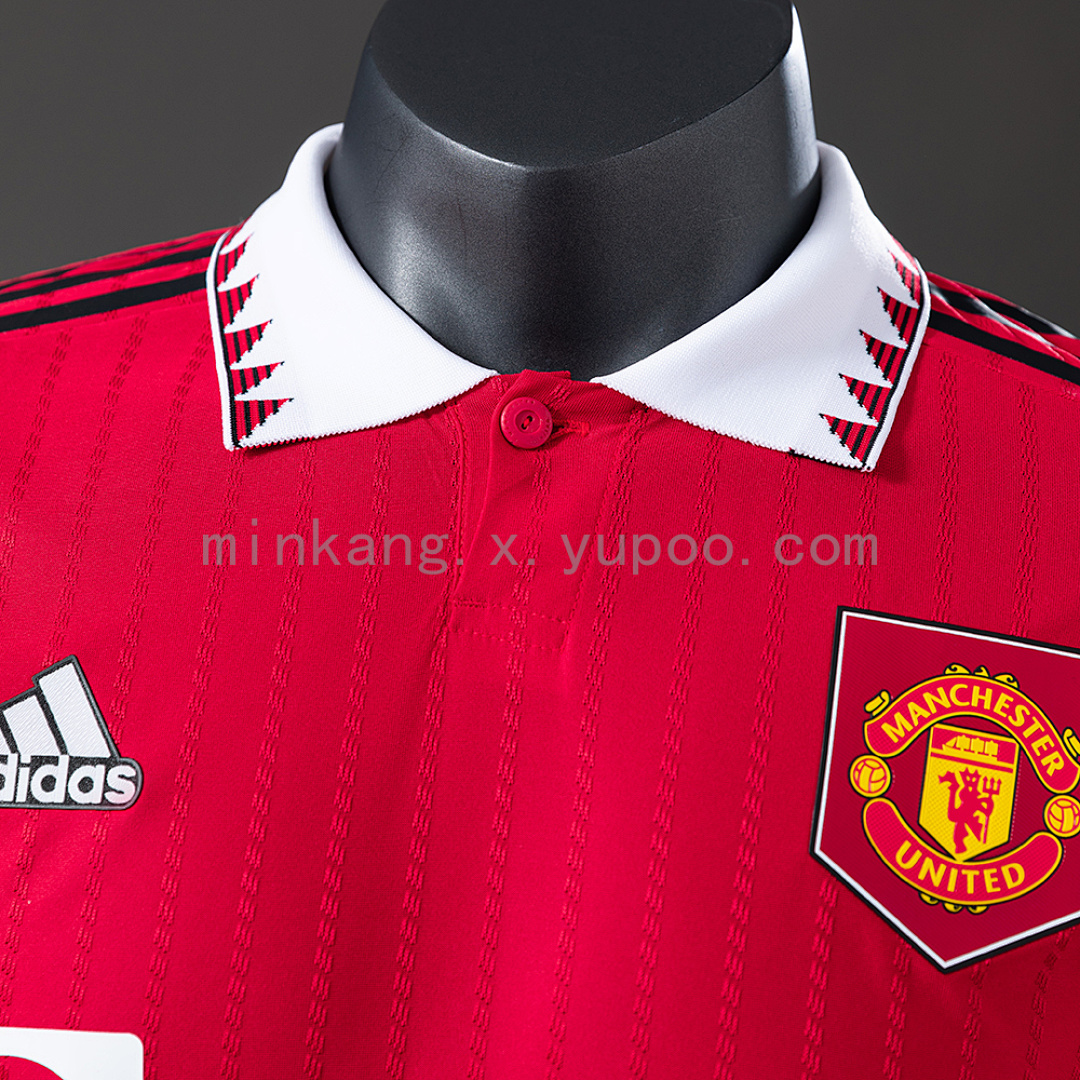 M-U 22/23 Home Long Sleeve Player Version Retro Jersey S-3XL 7