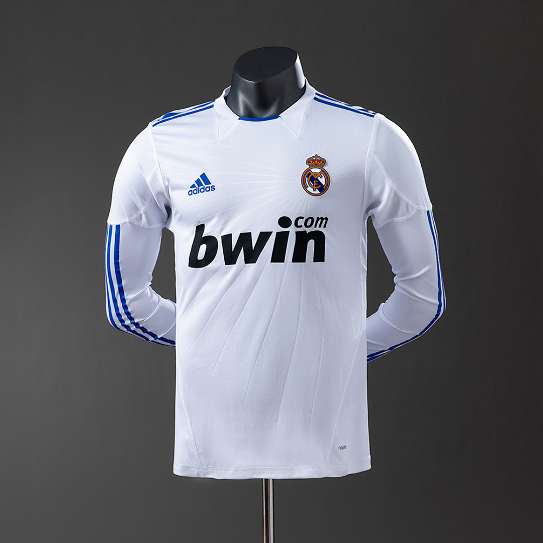 Real Madrid 10/11 Home Long Sleeve Player Version Retro Jersey S-3XL 9