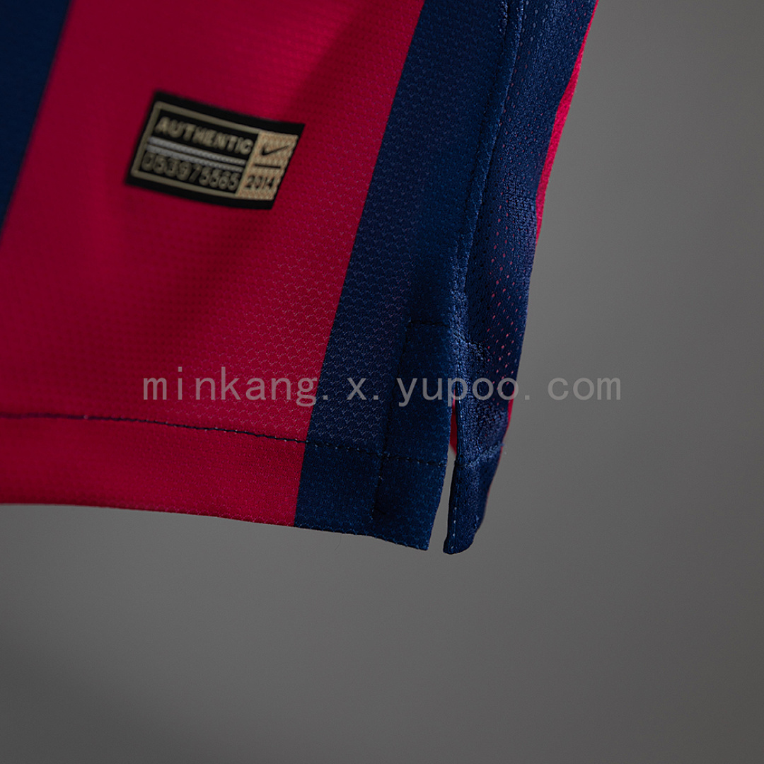 Barcelona 14/15 Home Long Sleeve Player Version Retro Jersey S-3XL 8