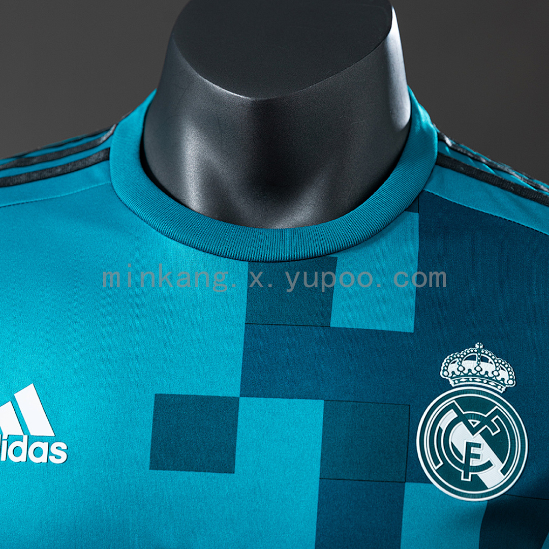 Real Madrid 17/18 Third Away Long Sleeve Player Version Retro Jersey S-3XL 8