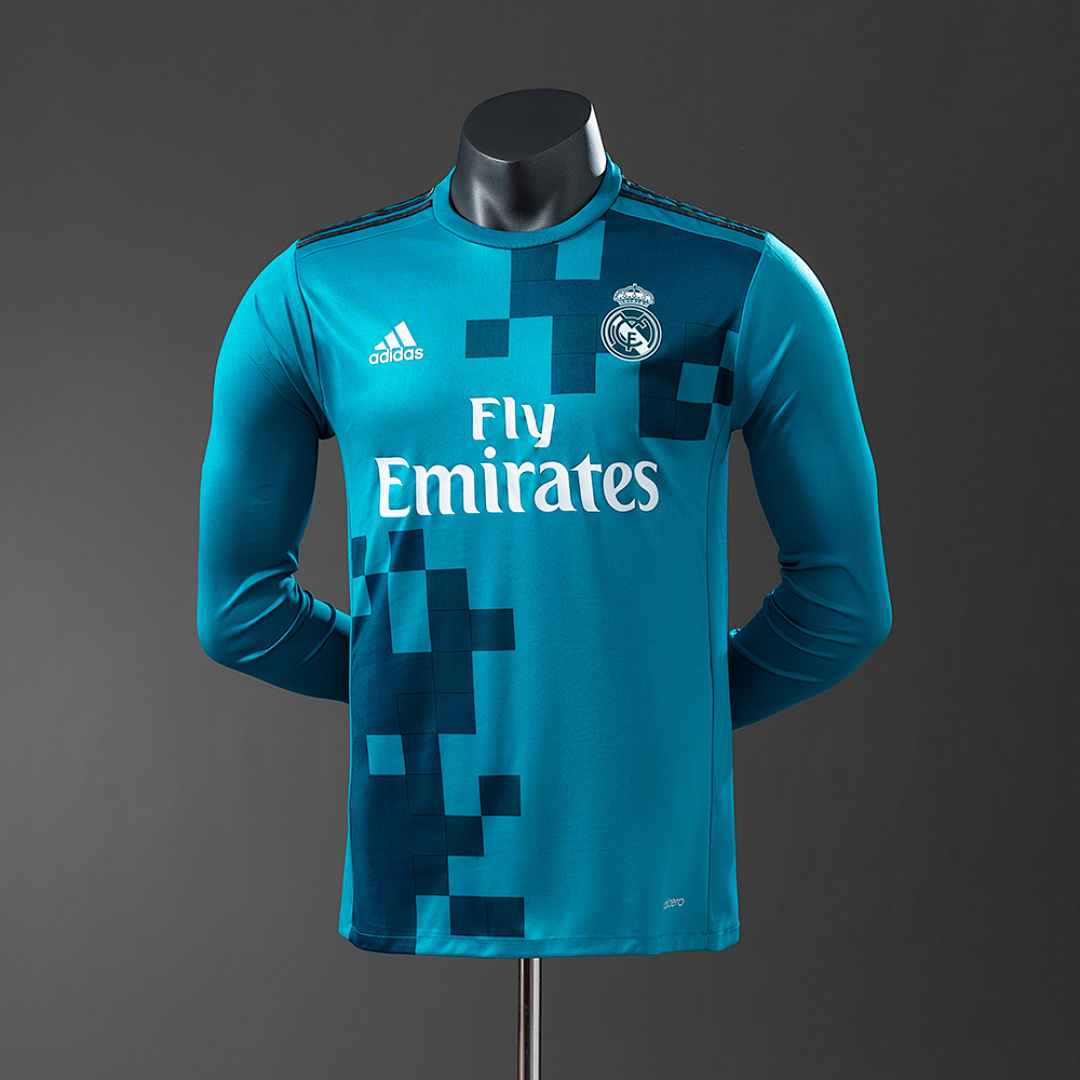 Real Madrid 17/18 Third Away Long Sleeve Player Version Retro Jersey S-3XL 2