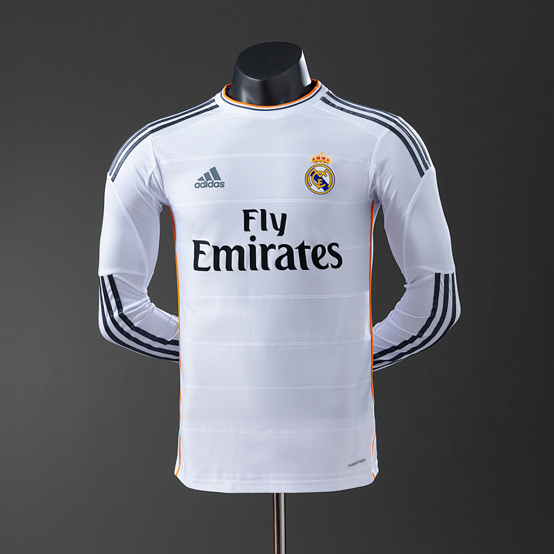 Real Madrid 13/14 Home Long Sleeve Player Version Retro Jersey S-3XL 9