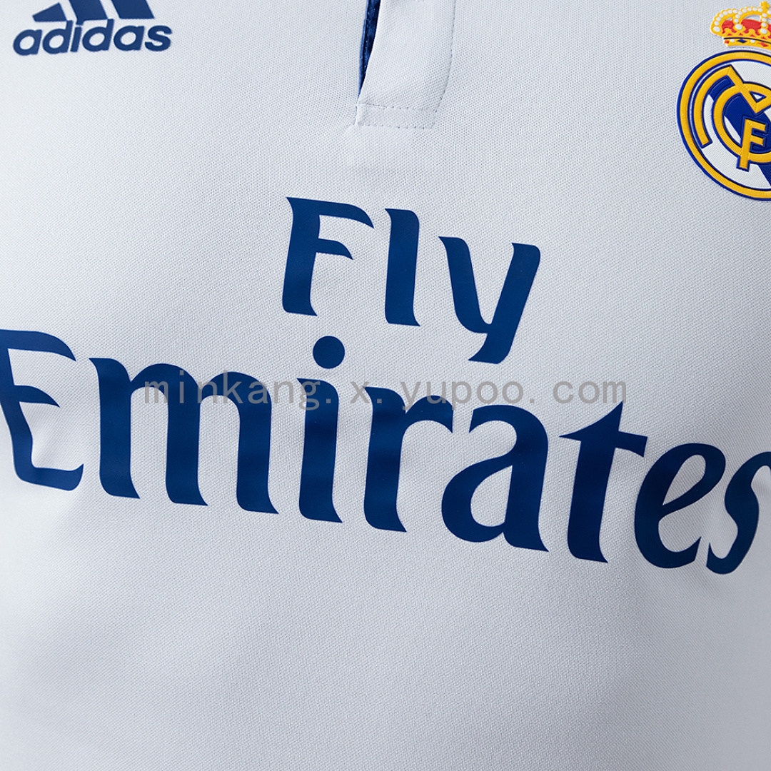 Real Madrid 16/17 Home Long Sleeve Player Version Retro Jersey S-3XL 6