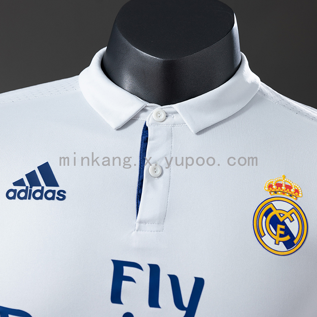 Real Madrid 16/17 Home Long Sleeve Player Version Retro Jersey S-3XL 7