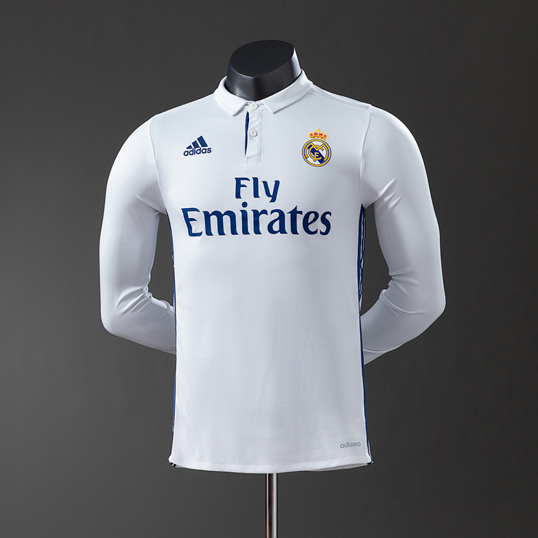 Real Madrid 16/17 Home Long Sleeve Player Version Retro Jersey S-3XL 9