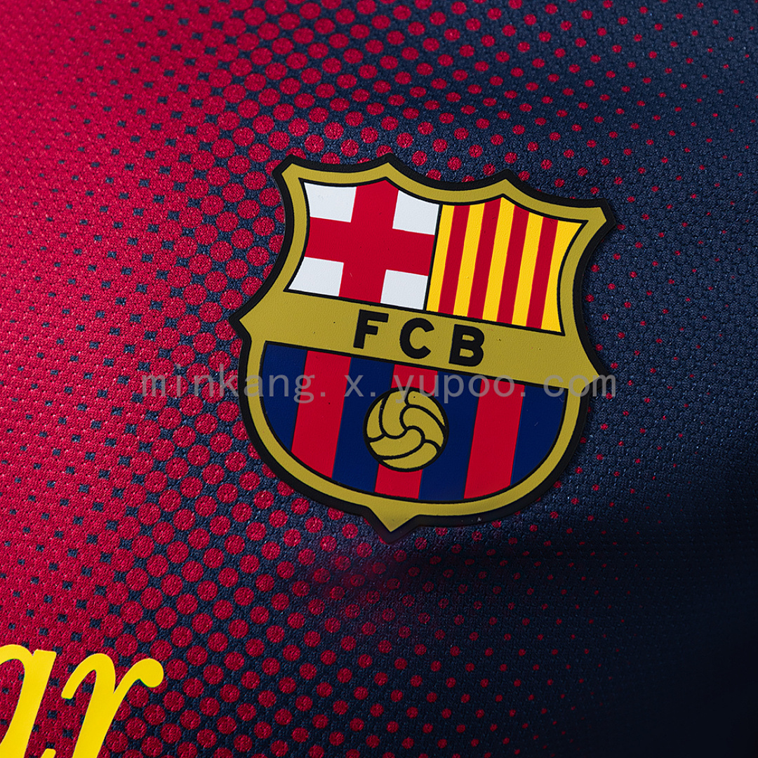 Barcelona 12/13 Home Long Sleeve Player Version Retro Jersey S-3XL 5
