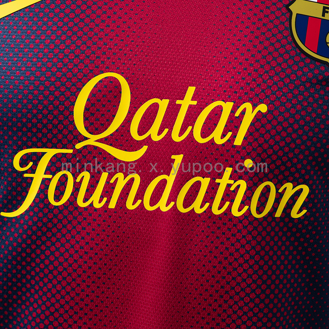 Barcelona 12/13 Home Long Sleeve Player Version Retro Jersey S-3XL 6