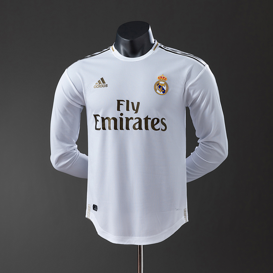 Real Madrid 19/20 Home Long Sleeve Player Version Retro Jersey S-3XL