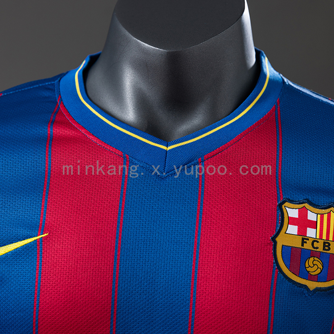 Barcelona 09/10 Home Long Sleeve Player Version Retro Jersey S-3XL 7