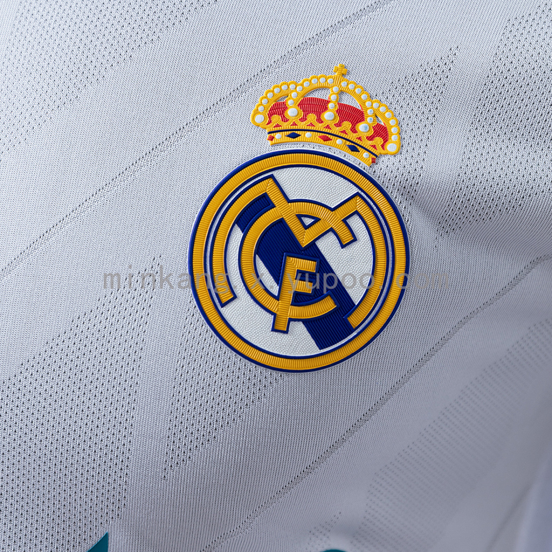 Real Madrid 17/18 Home Long Sleeve Player Version Retro Jersey S-3XL 5