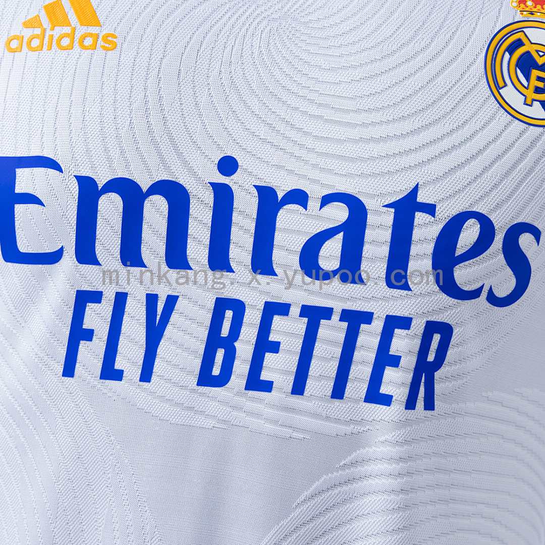 Real Madrid 21/22 Home Long Sleeve Player Version Retro Jersey S-3XL 6