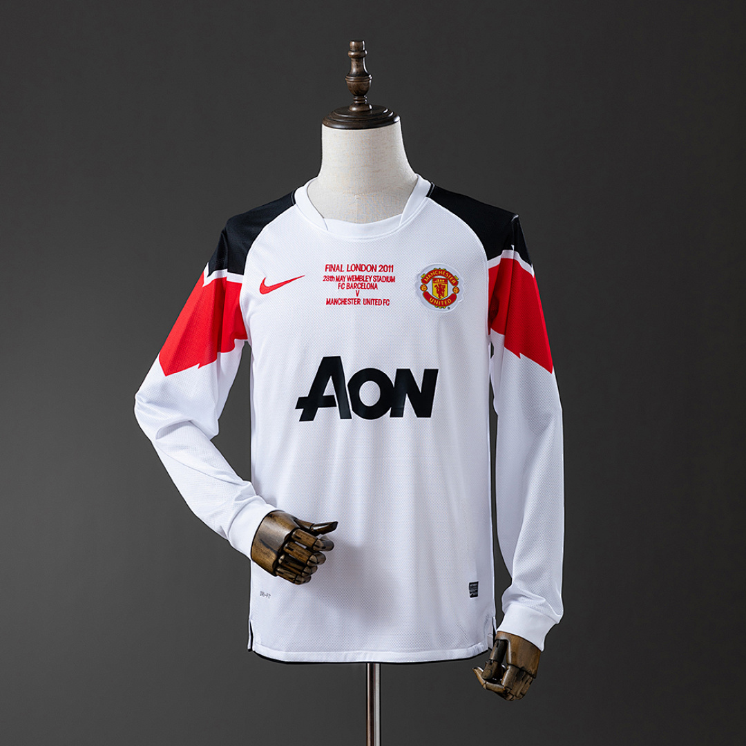 M-U 10/11 Away Long Sleeve Retro Jersey S-XXL 9