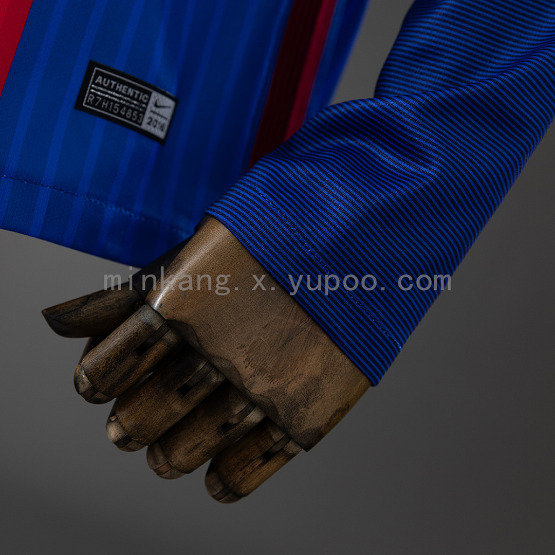 Barcelona 16/17 Home Long Sleeve Retro Jersey S-XXL 8