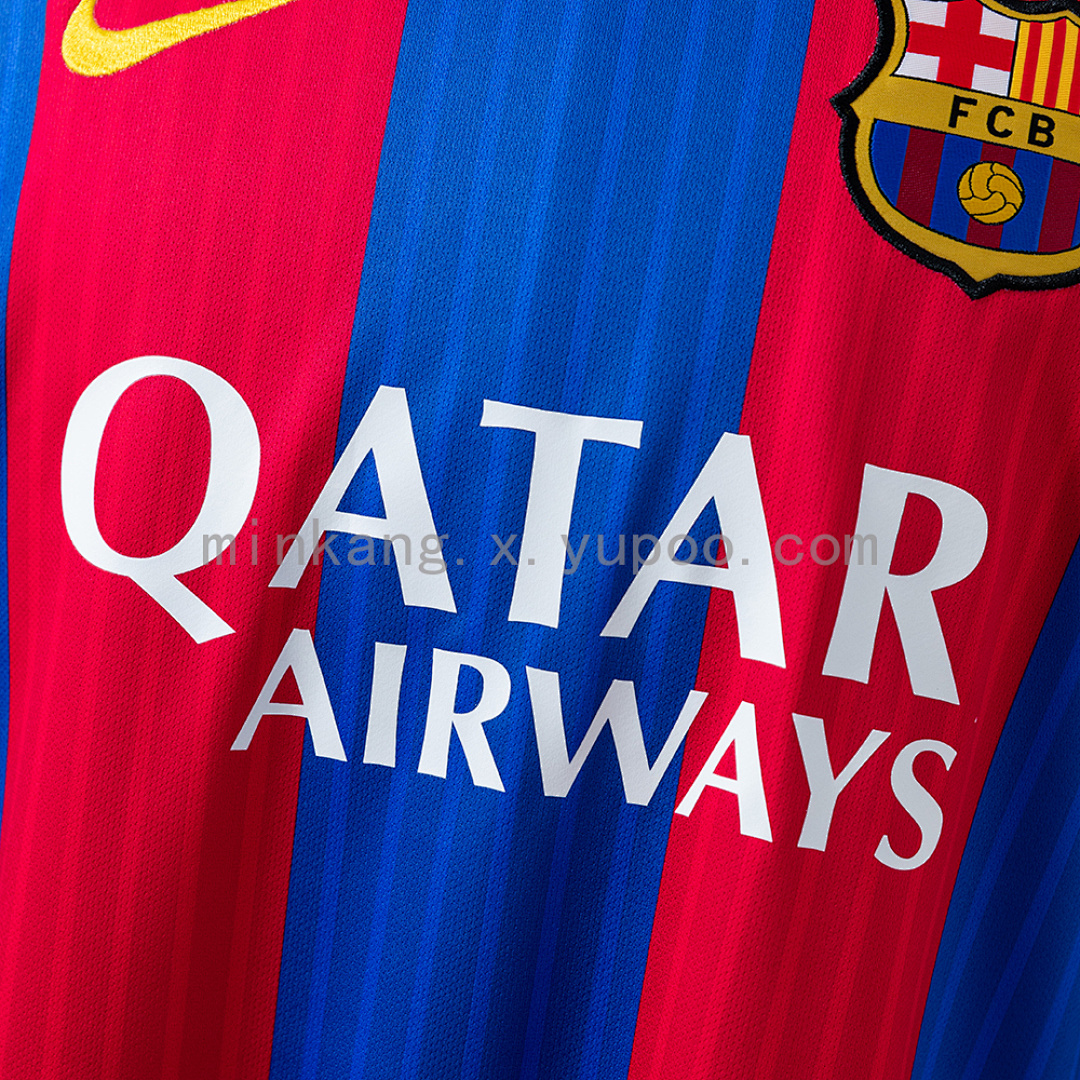 Barcelona 16/17 Home Long Sleeve Retro Jersey S-XXL 5
