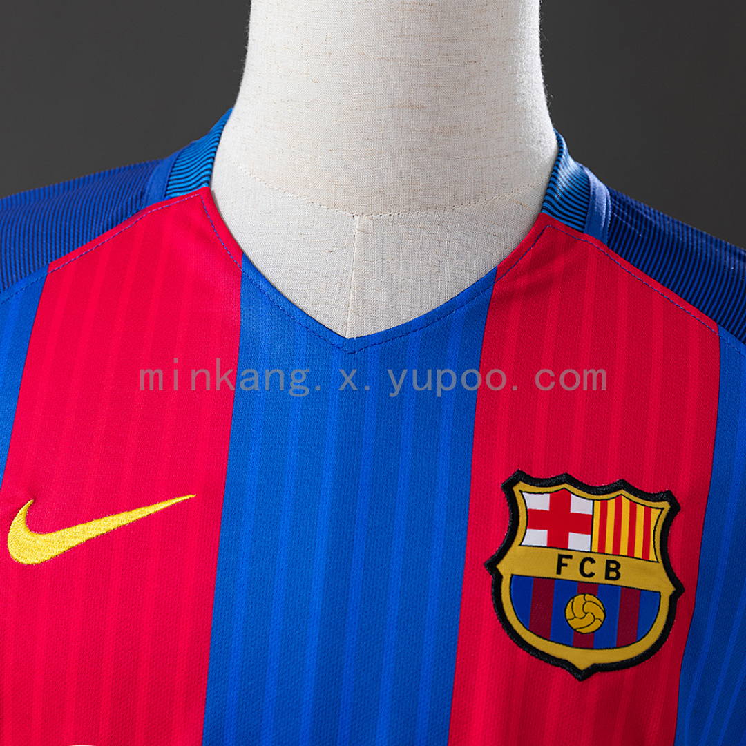 Barcelona 16/17 Home Long Sleeve Retro Jersey S-XXL 4
