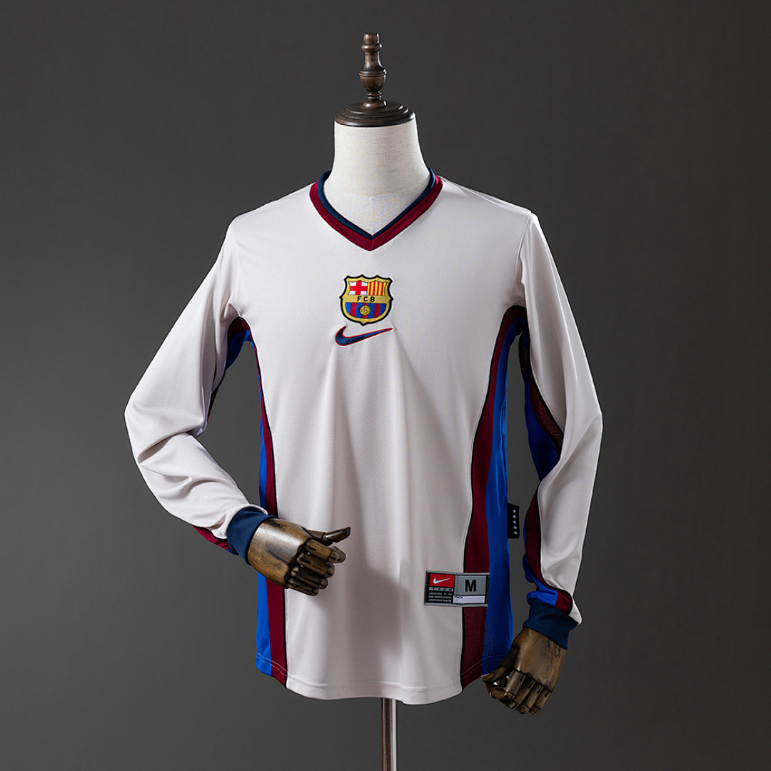Barcelona 98/99 Away Long Sleeve Retro Jersey S-XXL 2