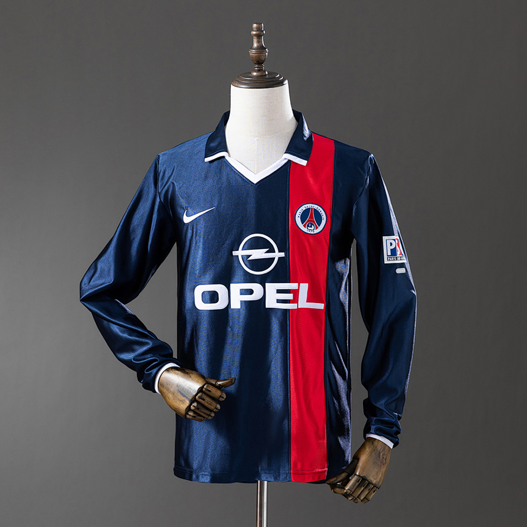 PSG 01/02 Home Long Sleeve Retro Jersey S-XXL 9