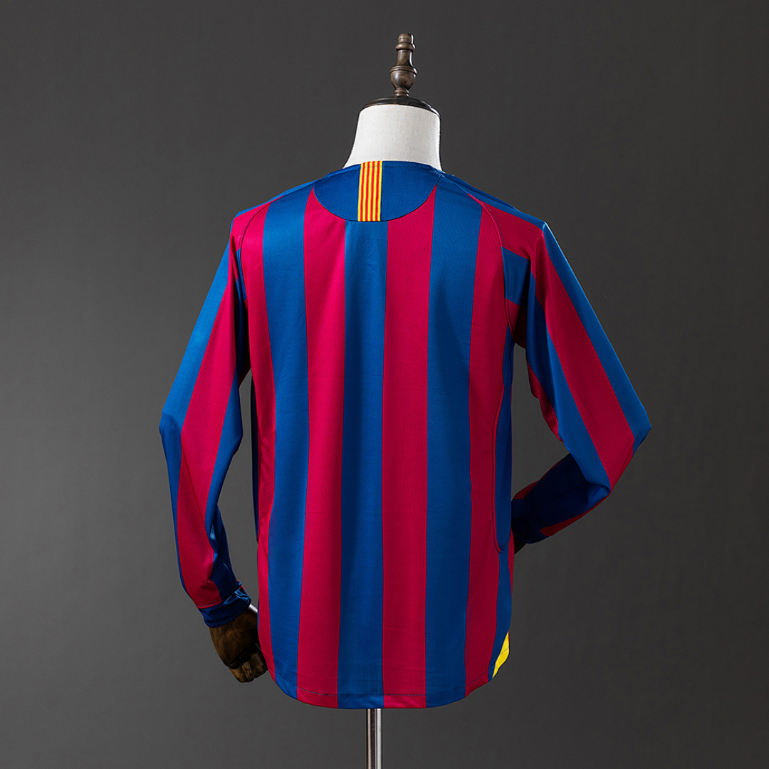 Barcelona 2005/06 Home Long Sleeve Retro Jersey S-XXL 6