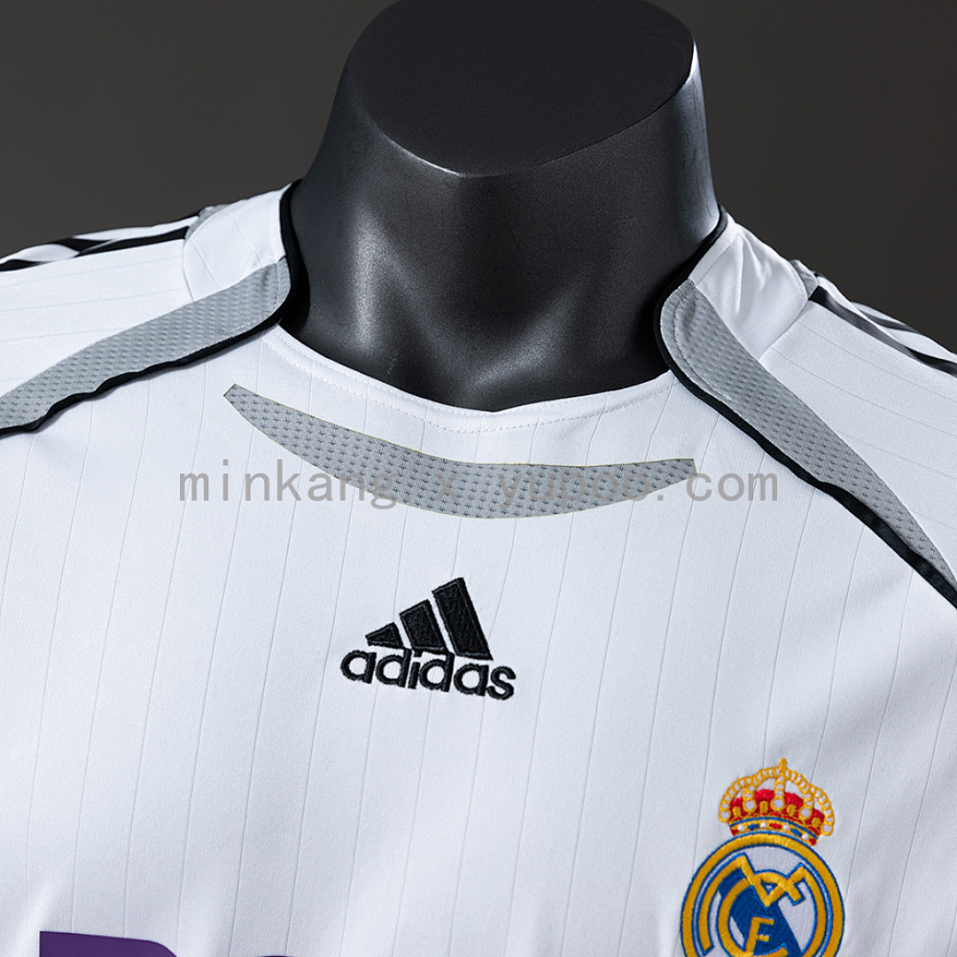 Real Madrid 06/07 Player Version Retro Home Jersey S-3XL 4