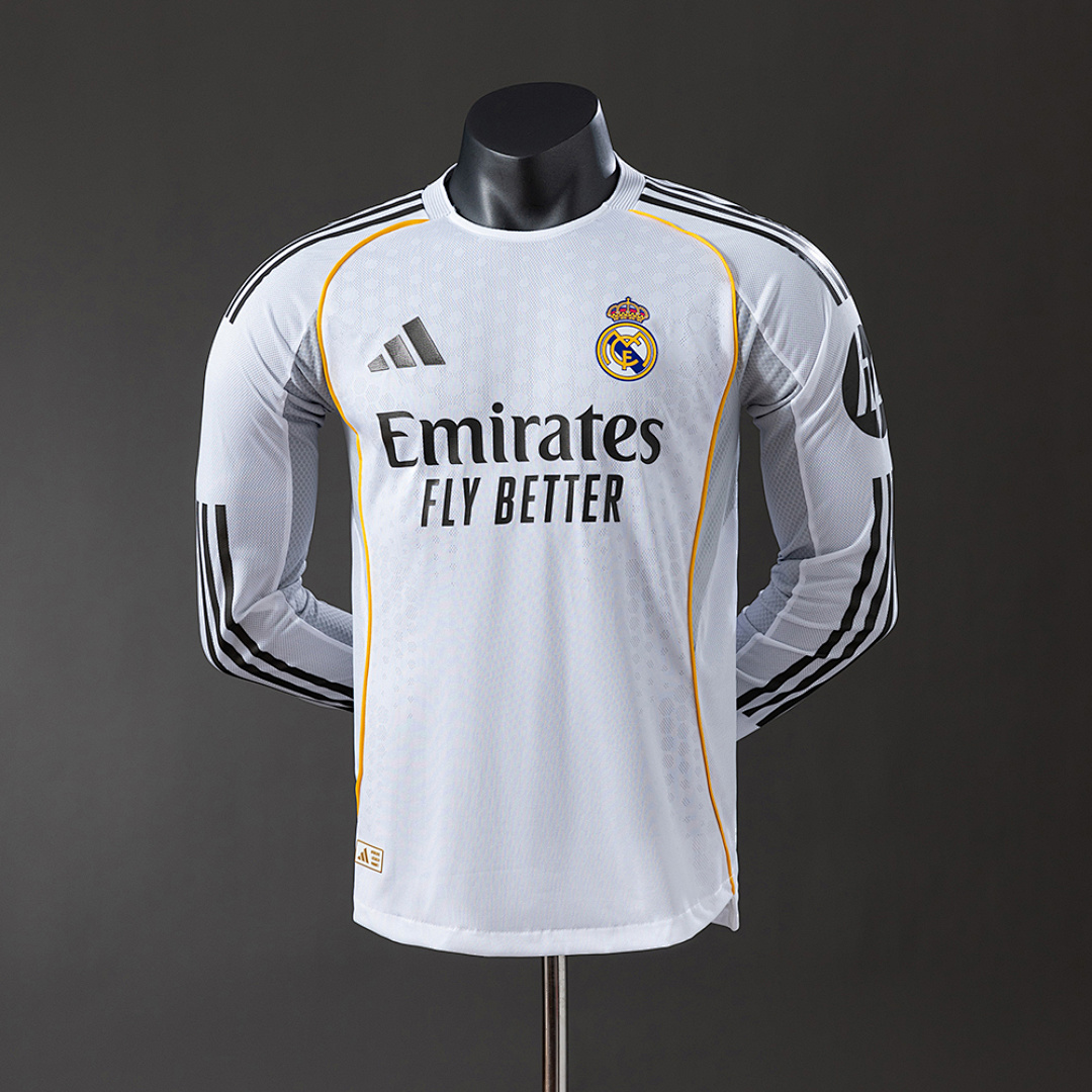 Real Madrid 25/26 Home Long Sleeve Player Version Jersey S-3XL 9