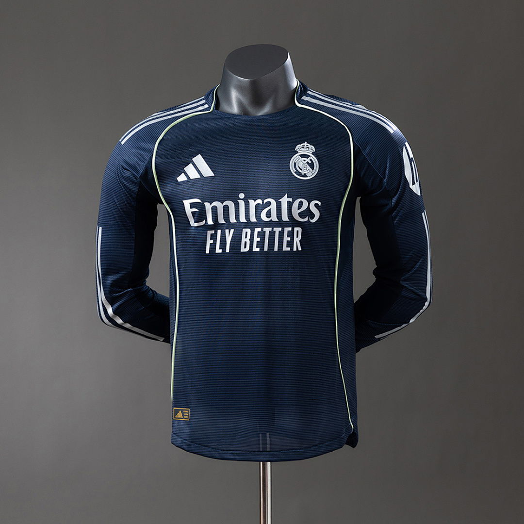 Real Madrid 25/26 Away Long Sleeve Player Version Jersey S-3XL