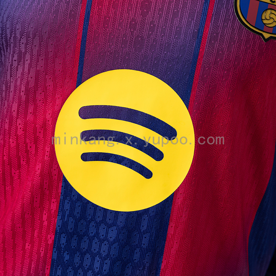 Barcelona 25/26 Home Long Sleeve Player Version Jersey S-3XL 6