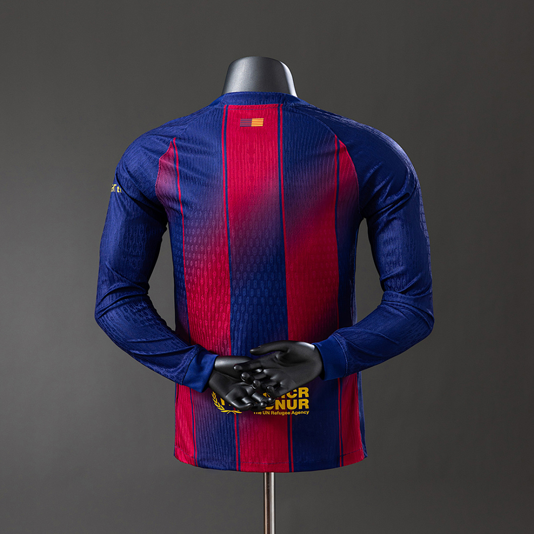 Barcelona 25/26 Home Long Sleeve Player Version Jersey S-3XL 8