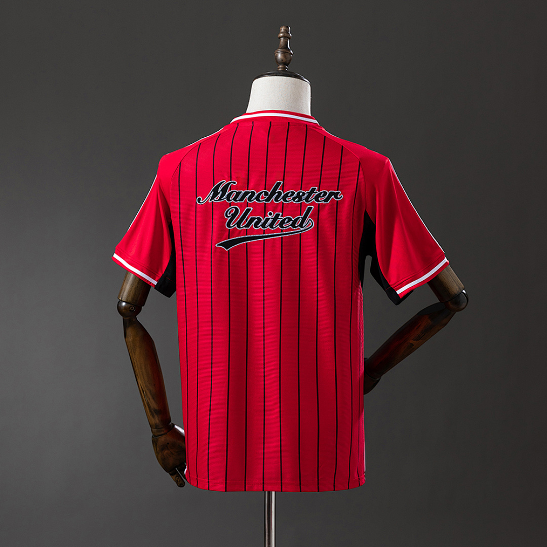 M-U 25/26 US Pack Full-Button Baseball Jersey Red 3