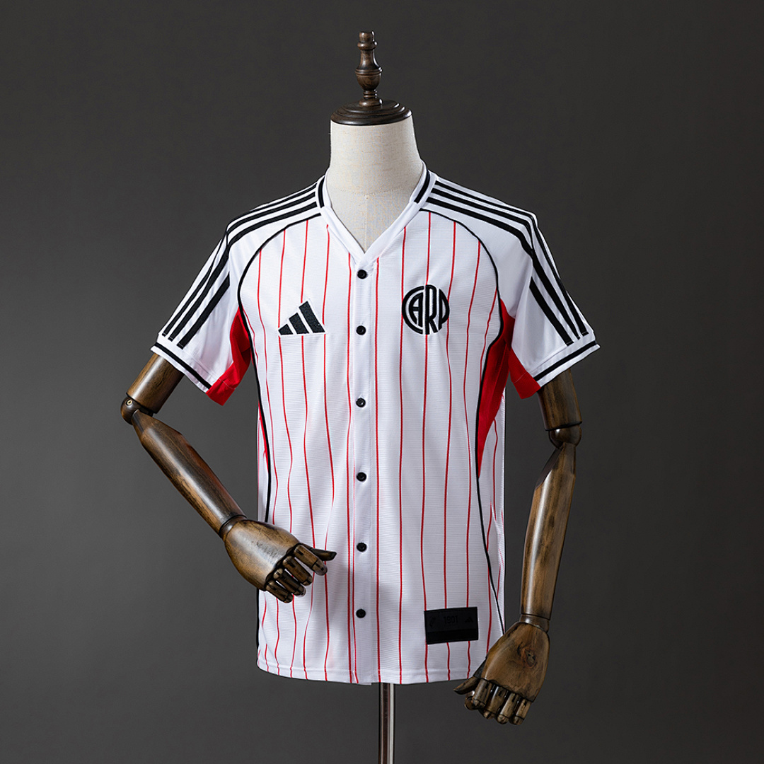 River Plate 25/26 US Pack Full-Button Baseball Jersey White S-XXL 9